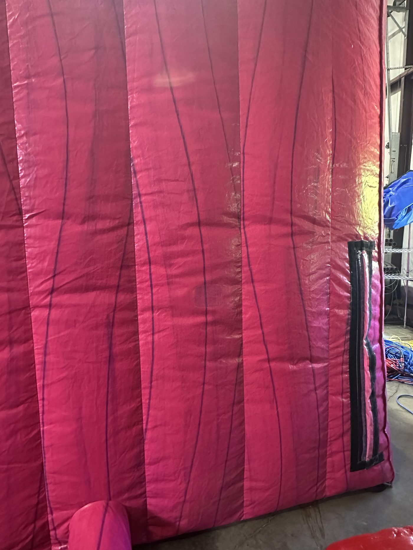 After photo of zipper replacement on a bounce house panel, completed by Stitches For Bounces