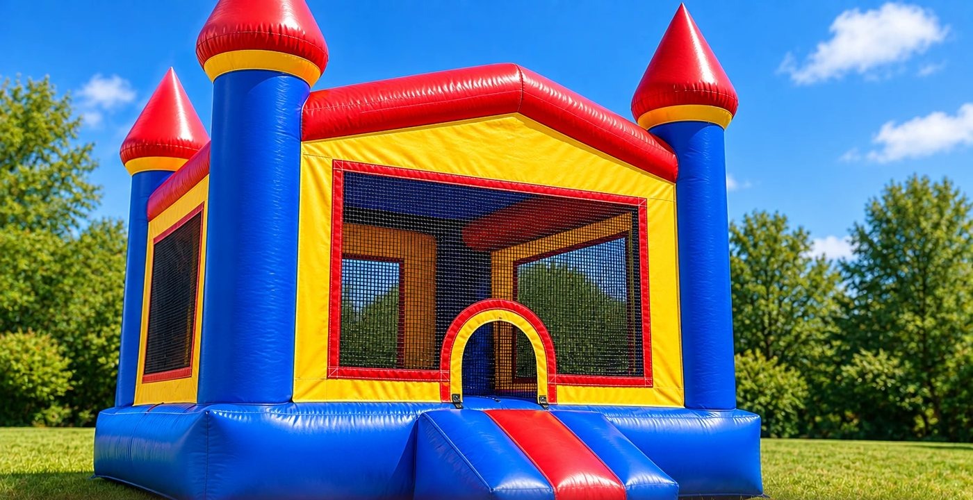 Commercial bounce house repaired by Stitches For Bounces